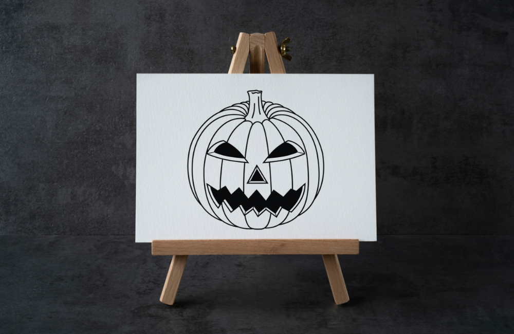 how to draw a cute pumpkin