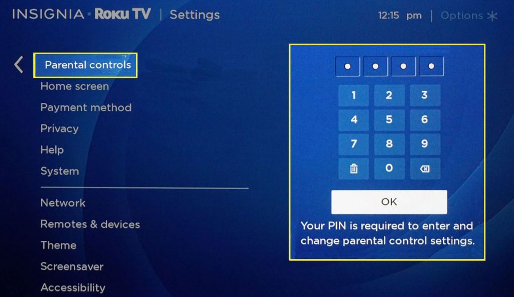 roku tv parental controls time limit 