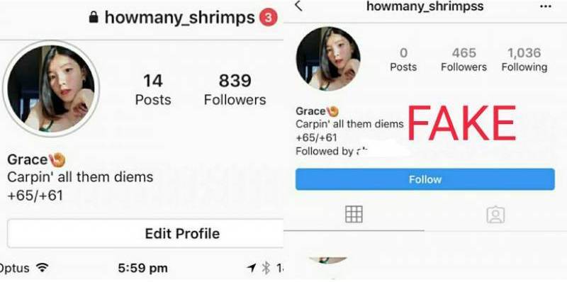 instagram link scams