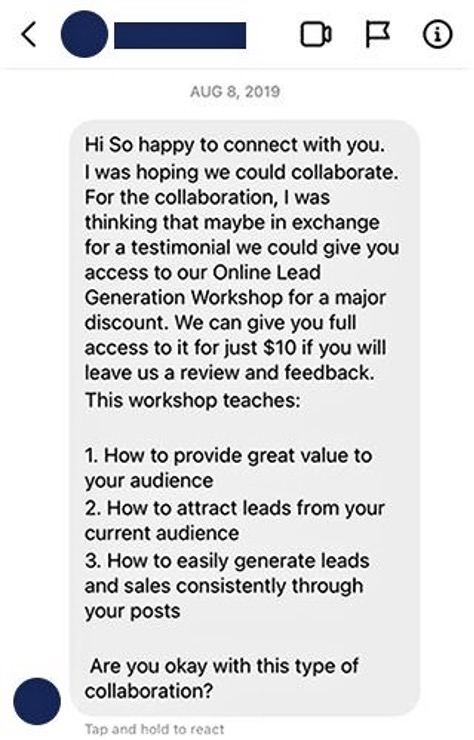 instagram money scams