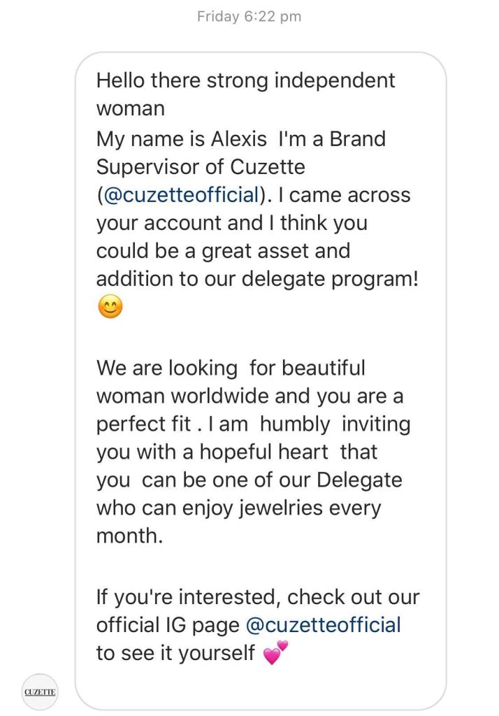 money scams on instagram