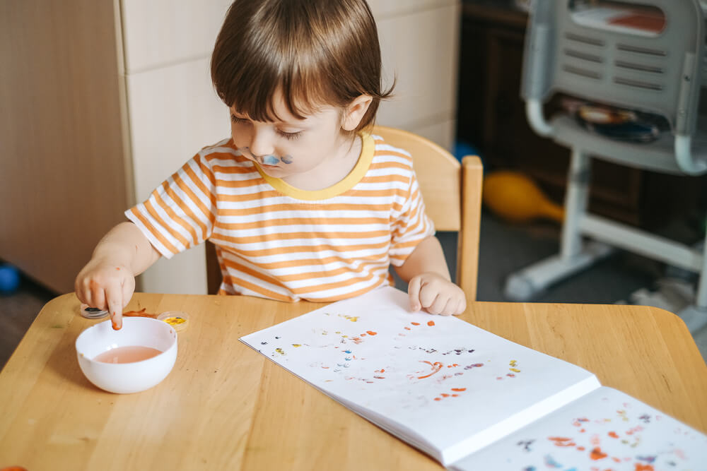 baby finger paint ideas