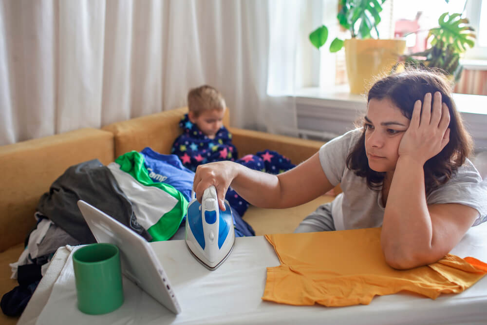 overwhelmed andvtored mom