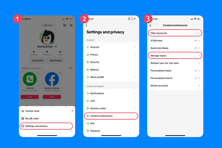 tiktok settings