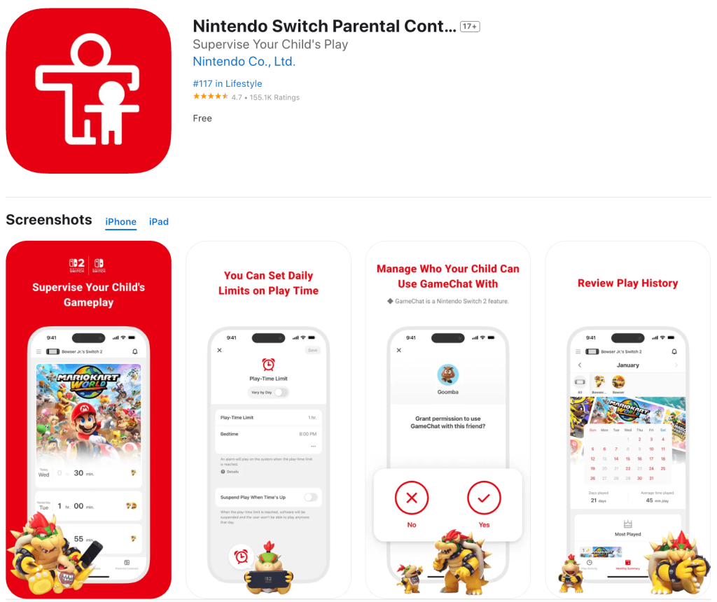 nintendo parental controls
