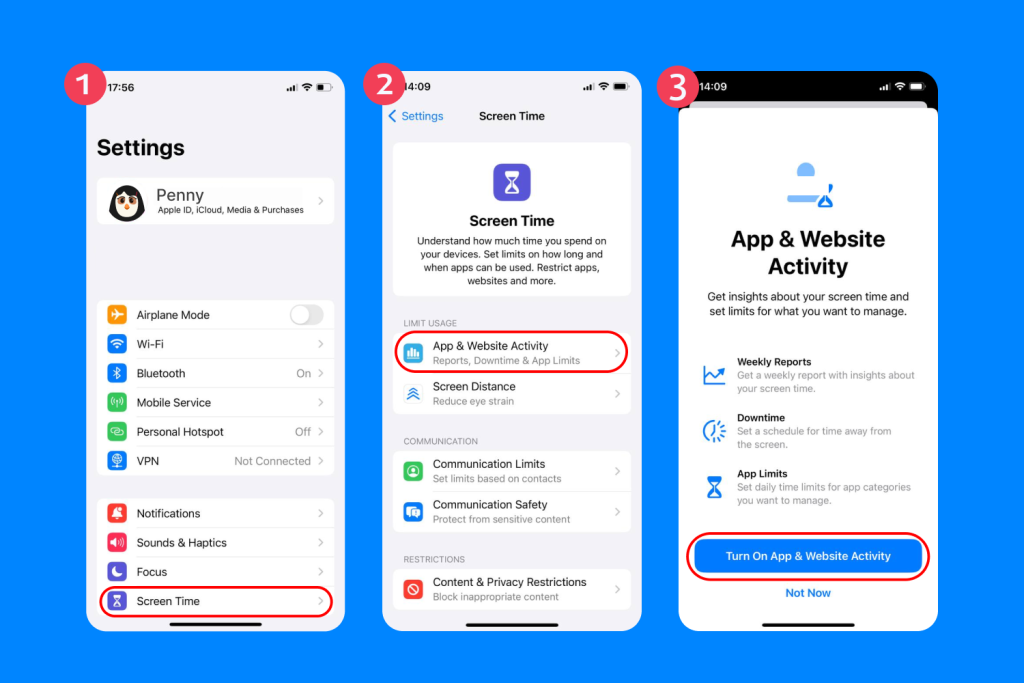 how to look up screen time on iphone
