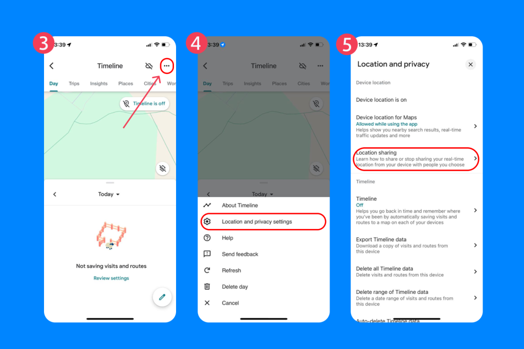 how to check location history on android