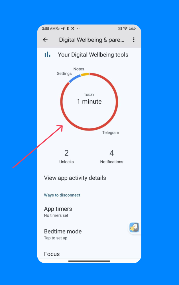 how to check my screen time on android