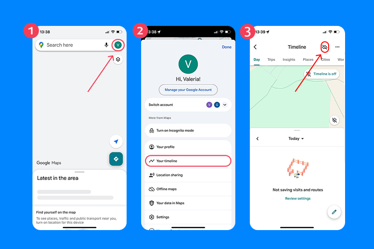 how to find location history on android