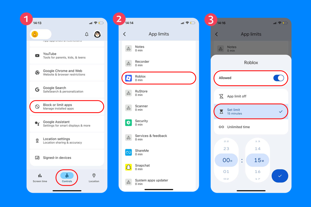 how to block games on roblox on android