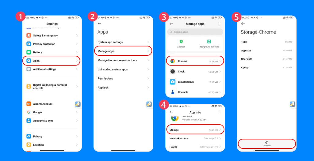 how to delete chrome on android