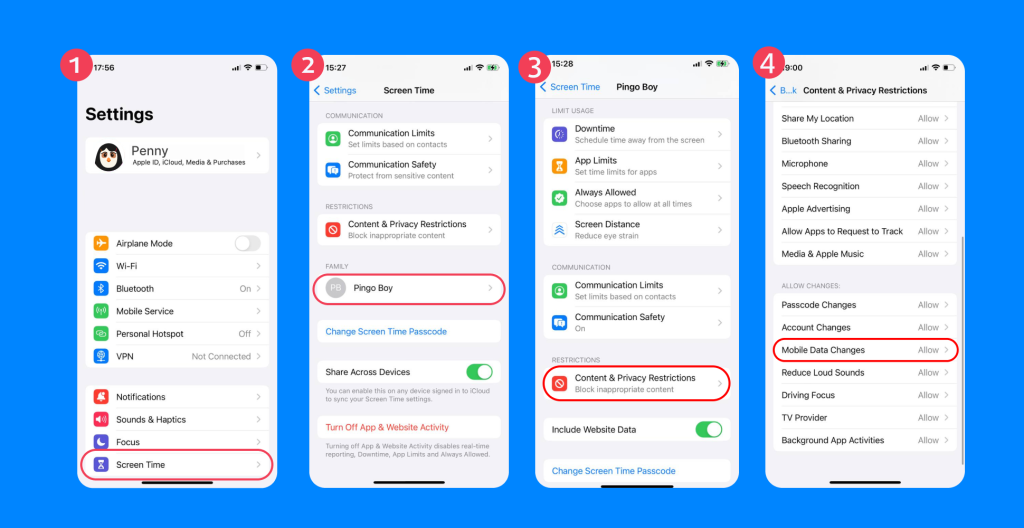 how to restrict internet on iphone