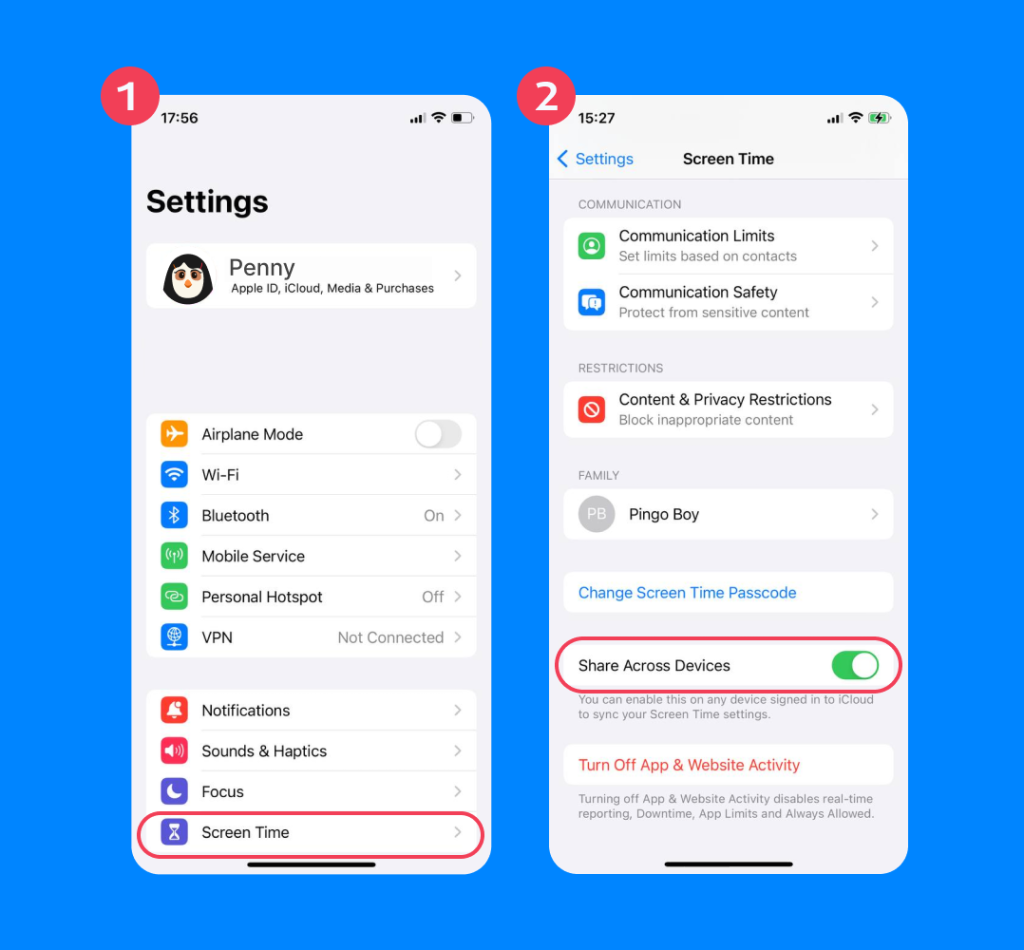 reset screen time passcode