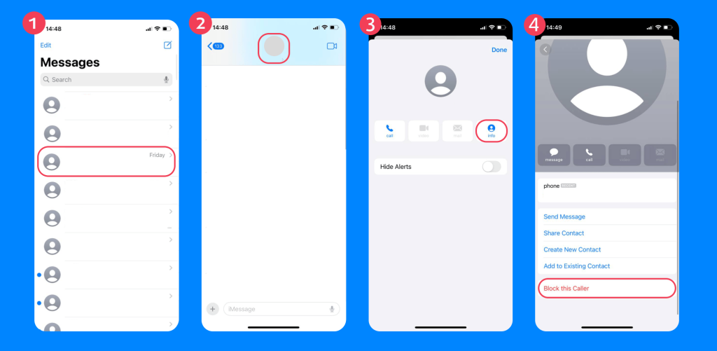 what happens when you block a number on iphone