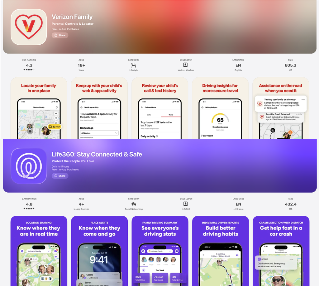 life360 vs verizon smart family