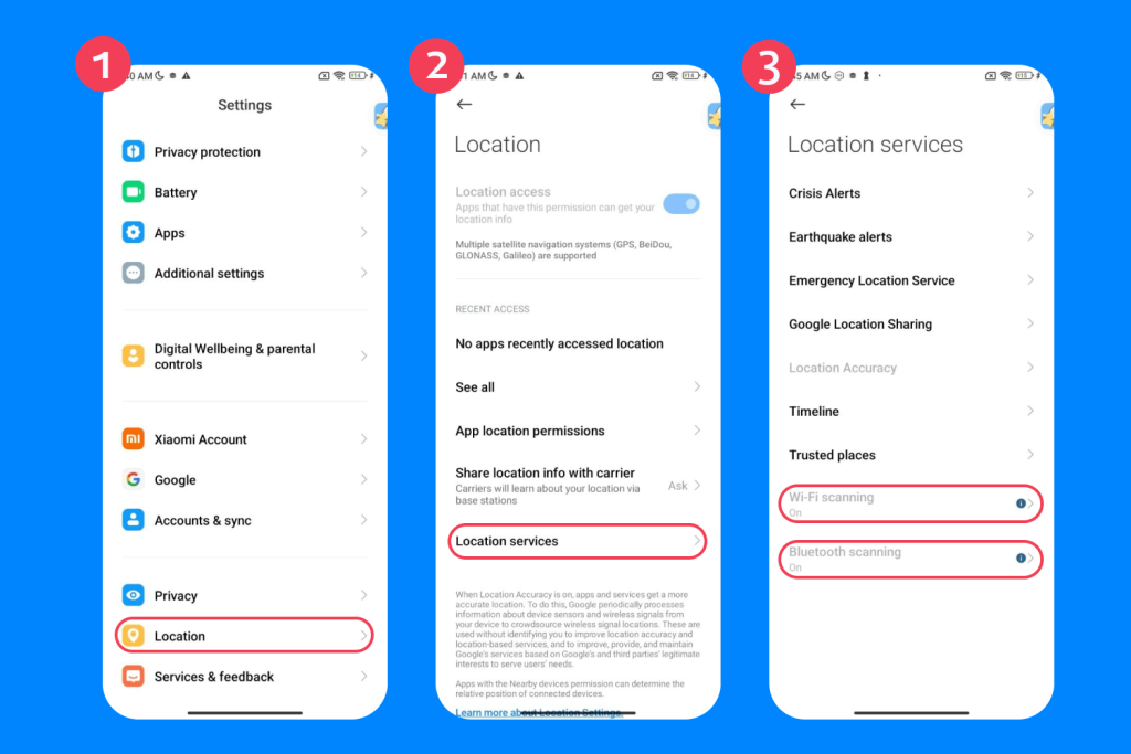 how to stop tracking on android