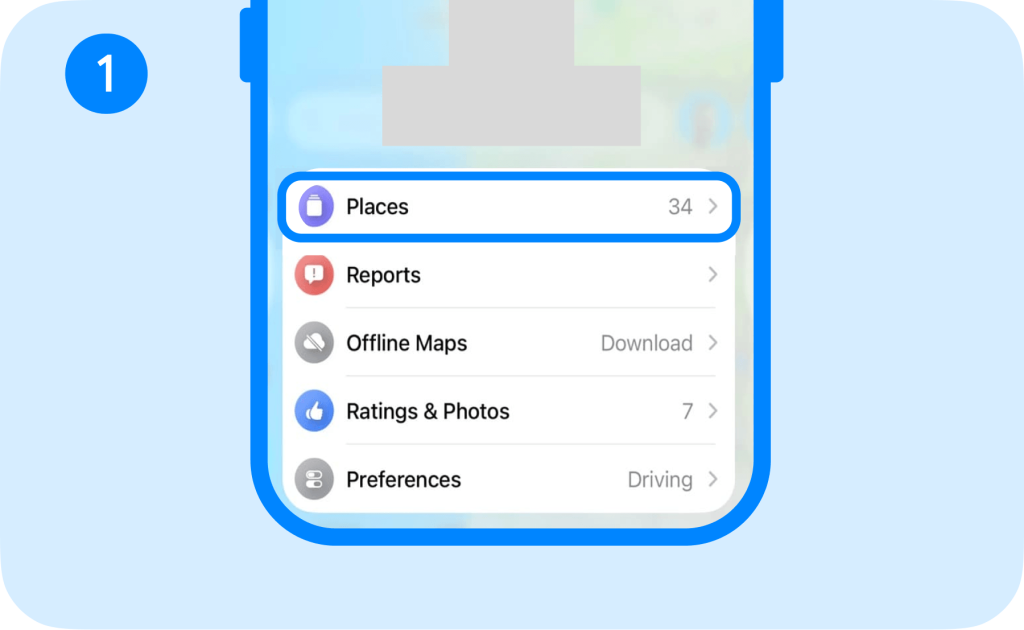 Apple Maps Location History on iPhone, step 1