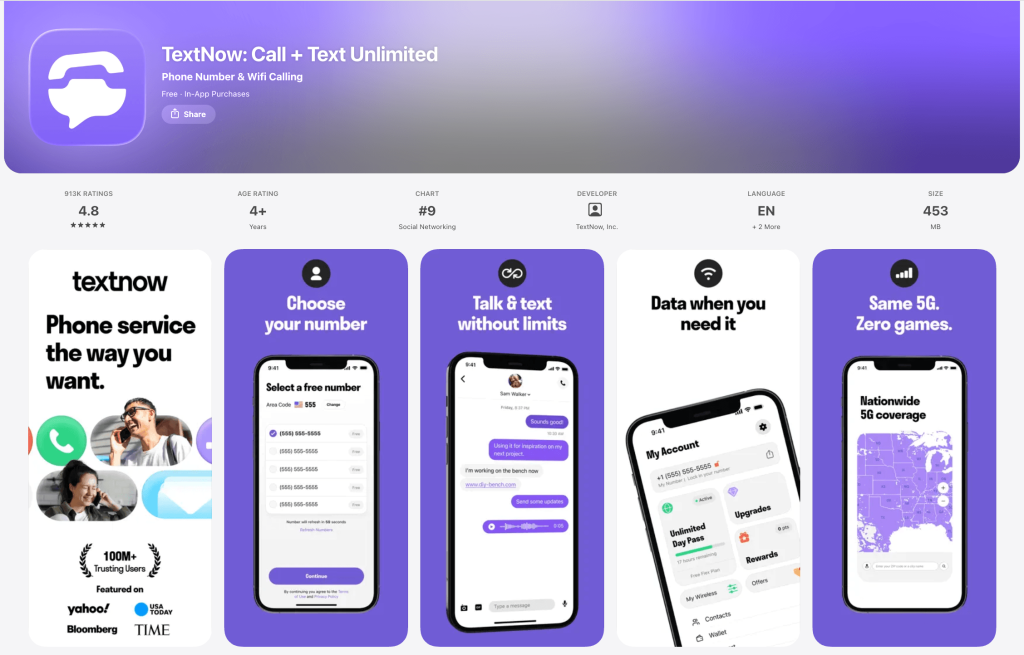 is textnow safe 
