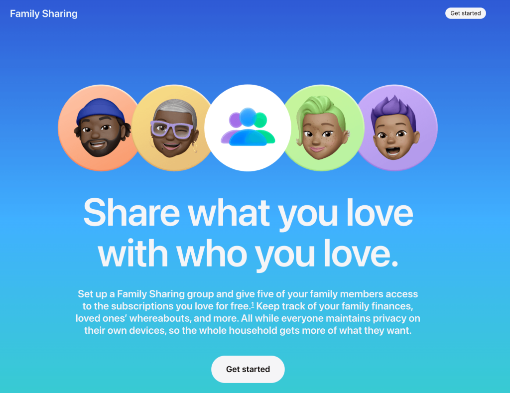 apple family sharing on android 