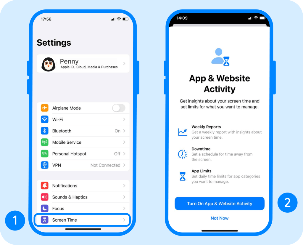 iphone downtime not working