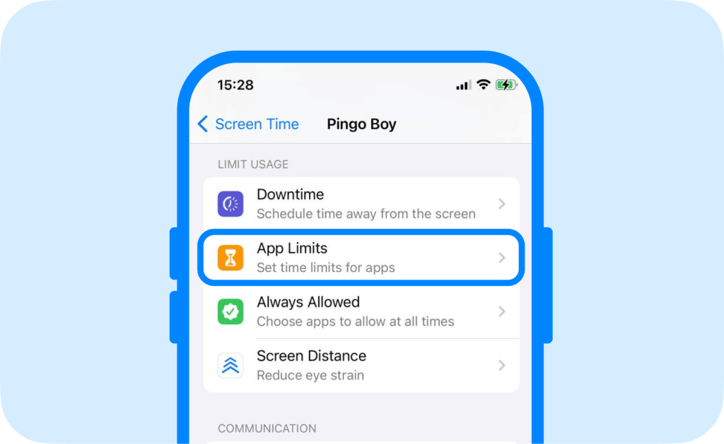 screen time not showing data