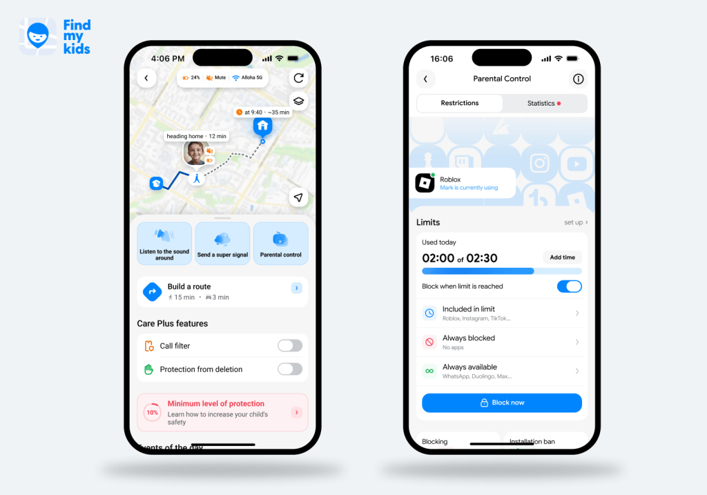 Findmykids app features